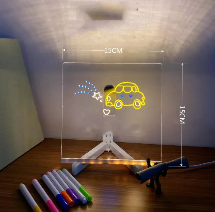 DIY Acrylic Message Board with LED Night Light | Erasable Memo Board
